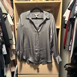 H&M Gray Women's Silk Blouse